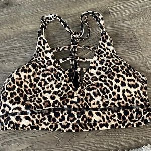 Never Worn Cheetah ZYIA grid bra